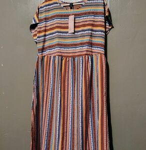 Ladies Rare Vintage Boho Soho Cottagecore XL Midi Dress